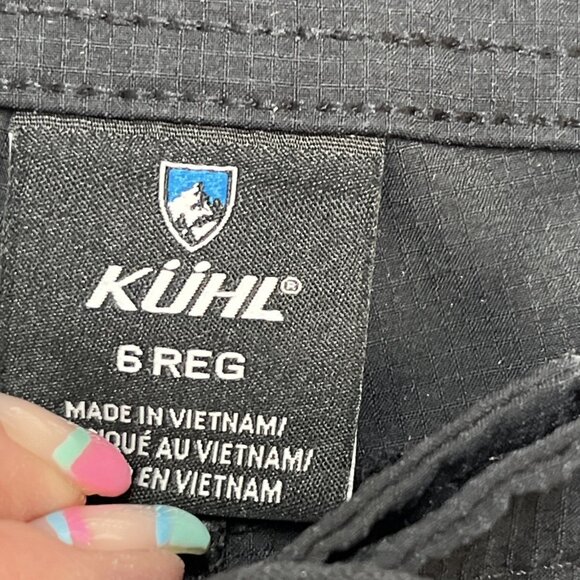 Kuhl Horizon Ripstop Cargo Hiking Pants Womens 8R Gray Hiking Outdoor Drawstring - Picture 9 of 12